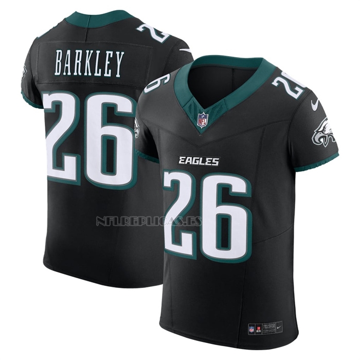 Camiseta NFL Elite Philadelphia Eagles Saquon Barkley Alterno Vapor F.U.S.E. Negro